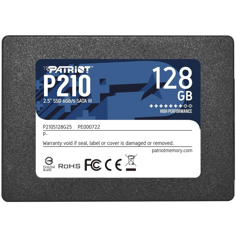 Накопичувач SSD 128GB Patriot P210 2.5“ SATAIII TLC (P210S128G25)