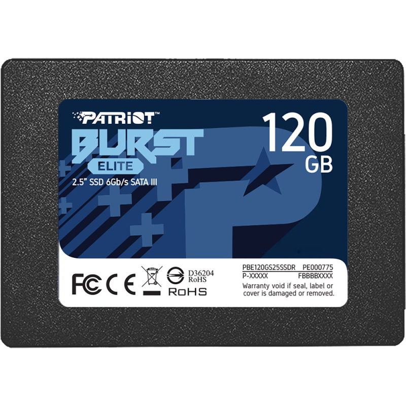 Накопичувач SSD 120GB Patriot Burst Elite 2.5“ SATAIII TLC (PBE120GS25SSDR)
