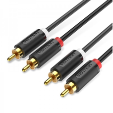 Кабель Vention 2хRCA - 2хRCA (M/M), 1.5 м, Black (BCMBG)
