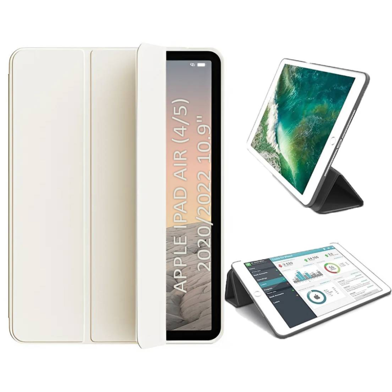 Чохол-книжка BeCover Tri Fold Soft TPU Silicone для Apple iPad Air (4/5) 2020/2022 10.9“ Beige (711734)