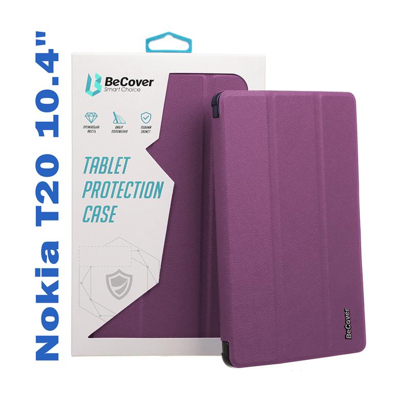 Чохол-книжка BeCover Smart для Nokia T20 10.4“ Purple (708044)