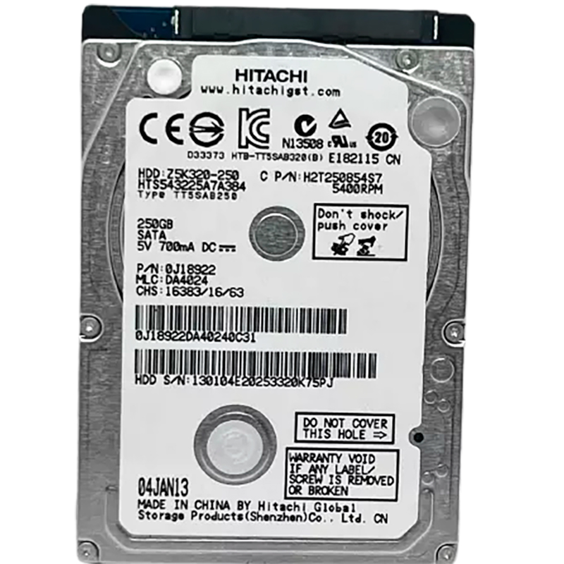 Накопичувач HDD 2.5“ SATA 250Gb Hitachi, 8Mb, 5400 rpm (HTS543225A7A384) гар 12 мес