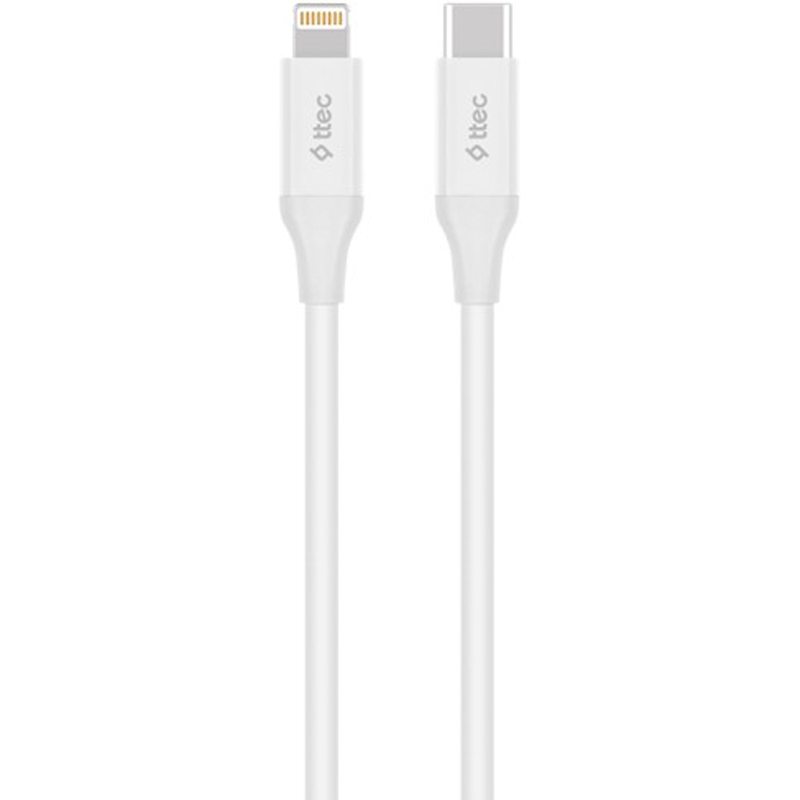 Кабель Ttec USB Type-C - Lightning (M/M), 1.5 м, White (2DK40B)