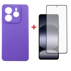 Чохол-накладка Dengos Carbon для Xiaomi Redmi Note 14 5G Purple (DG-KM-129) + захисне скло