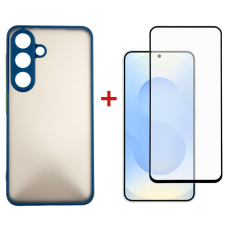 Чохол-накладка Dengos Matt для Samsung Galaxy S25 Plus SM-S936 Blue (DG-KM-143) + захисне скло