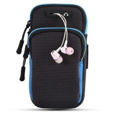 Спортивний чохол на руку BeCover BC0011 6.5“ Black/Blue (705343) + органайзер для навушників