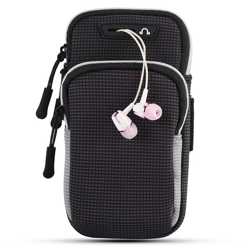 Спортивний чохол на руку BeCover BC0011 6.5“ Black/Gray (705344) + органайзер для навушників