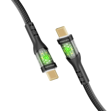 Кабель Promate TransLine-CC200 USB Type-C - USB Type-C (M/M), 3 A, 60 W, 2 м, Black