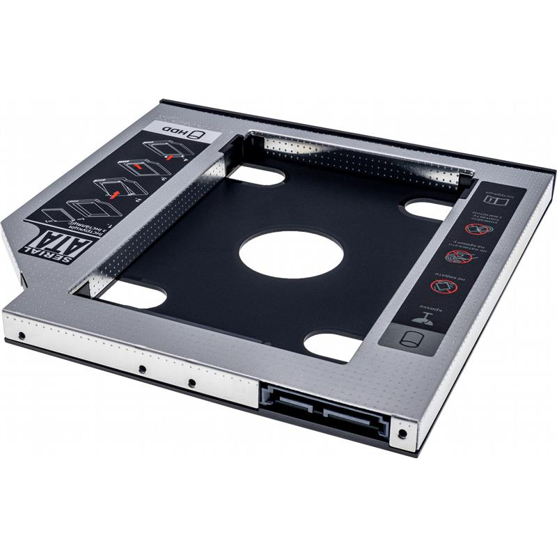 Адаптер Grand-X HDD 2.5“ у відсік приводу ноутбука SATA/SATA3 Slim 9,5mm (HDC-24C)