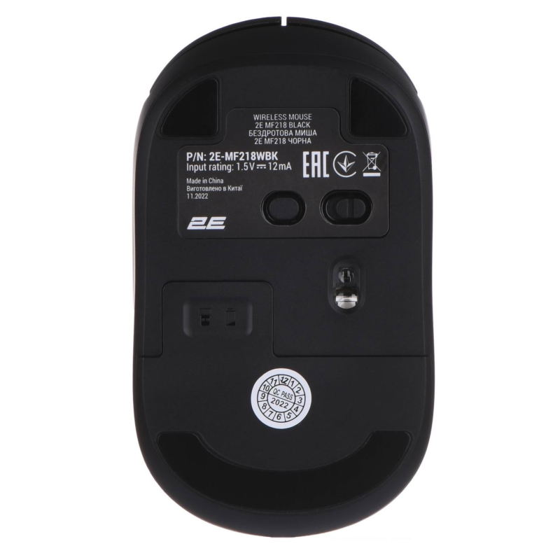 Миша бездротова 2E MF218 Silent Black (2E-MF218WBK)