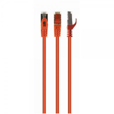 Патч-корд S/FTP Cablexpert (PP6A-LSZHCU-O-10M) cat.6a, литий, 50u штекер із засувкою, 10 м, помаранчевий