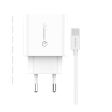 Мережевий зарядний пристрій Foneng EU46 QC3.0 Charger (1USBх3A) White (EU46-CH-TC) + кабель USB Type C