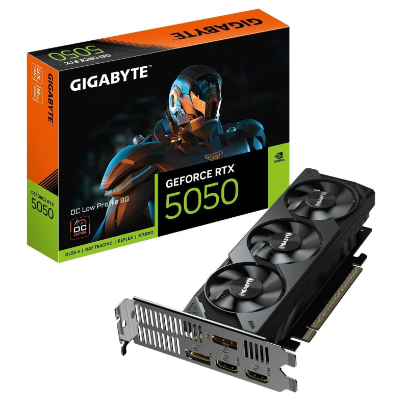 Відеокарта GF RTX 5050 8GB GDDR6 Low Profile OC Gigabyte (GV-N5050OC-8GL)