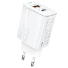 Зарядний пристрій Foneng EU66 (USBх3A, USB-Cх3A) 20W White (EU66-CH-W)