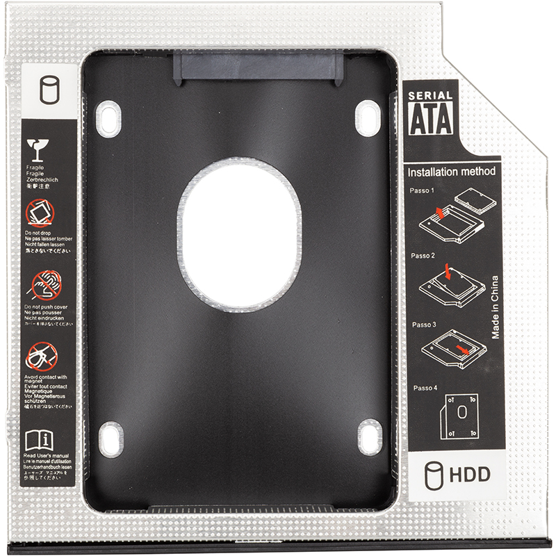 Адаптер HDD 2.5“ для ноутбука у відсік CD-ROM PowerPlant HB390014 (12.7 мм)