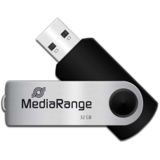 Флеш-накопичувач USB2.0 32GB MediaRange Black/Silver (MR911)