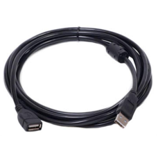 Кабель PowerPlant (KD00AS1212) USB2.0(AF)-USB2.0(AM), 5м, One ferrite, Black