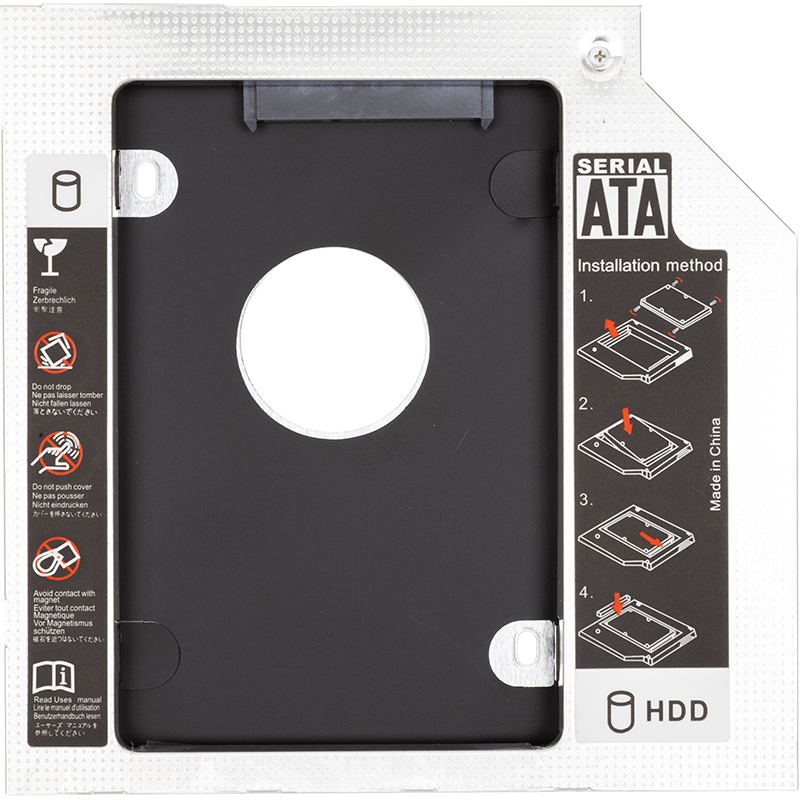 Адаптер HDD 2.5“ для ноутбука у відсік CD-ROM PowerPlant HB390007 (9.5 мм)