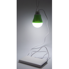 USB-світильник з LED-лампочкою Dengos, шнур ~1м, 5V, 5W, Green (LED-BULB-5V5W-GREEN)