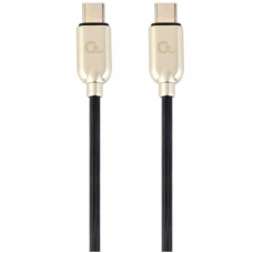 Кабель Cablexpert USB Type-C - USB Type-C (M/M), 1 м, чорний/золотистий (CC-USB2PD60-CMCM-1M)