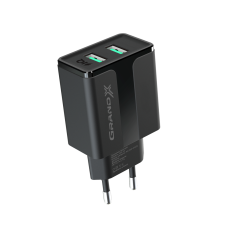 Мережевий зарядний пристрій Grand-X CH-15B (2xUSB 2.4A) Black