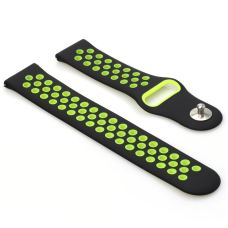 Ремінець BeCover Nike Style для Samsung Galaxy (20mm)/Watch 5/ Watch 4 40/44mm/Watch 4 Classic 42mm/Watch Active/Active 2 40/44mm/Watch 3 41mm/Gear S2/Classic/Gear Sport Black-Yellow (705697)