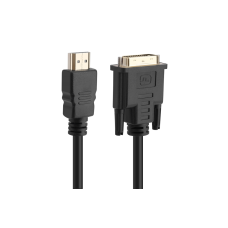 Кабель Prologix Premium HDMI - DVI V 1.3 (M/M), Single Link, 18+1, 0.5 м, Black (PR-HDMI-DVI-P-01-30-05m)
