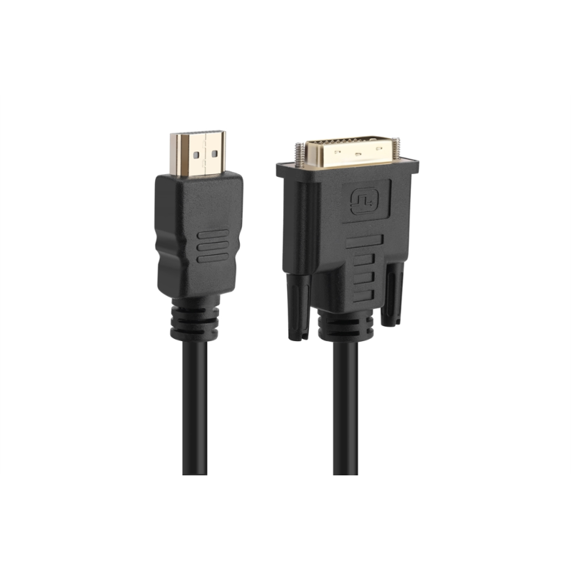 Кабель Prologix Premium HDMI - DVI V 1.3 (M/M), Single Link, 18+1, 0.5 м, Black (PR-HDMI-DVI-P-01-30-05m)