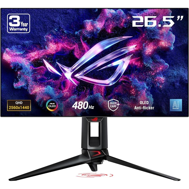 Монітор Asus 26.5“ ROG Swift PG27AQDP (90LM0A20-B01A70) OLED Black 480Hz