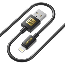 Кабель Luxe Cube USB - Lightning (M/M), 3А, 2 м, чорний (8886888698445)