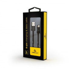 Кабель Cablexpert USB - Lightning (M/M), преміум, 2 м, чорний (CC-USB2P-AMLM-2M)