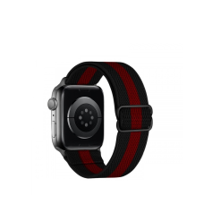 Ремінець Hoco WA04 Nylon Loop для Apple Watch 42mm/44mm/45mm/49mm Black/Red (WA04-42/49BR)