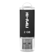 Флеш-накопичувач USB 2GB Hi-Rali Rocket Series Black (HI-2GBRKTBK)