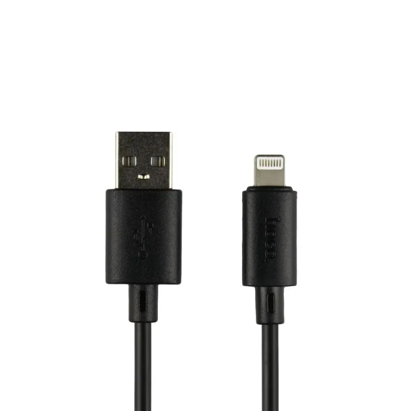 Кабель Hoco X88 Gratified USB - Lightning (M/M), 1 м, Black (6931474783301)