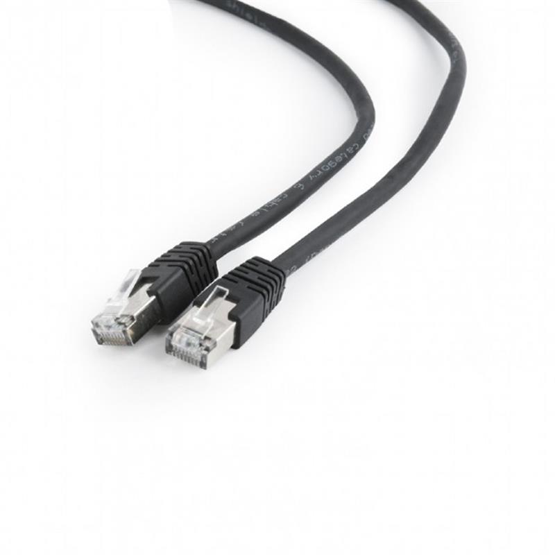 Патч-корд Cablexpert (PP6-0.5M / BK) FTP, литий, 50u “штекер із засувкою, 0.5 м, чорний