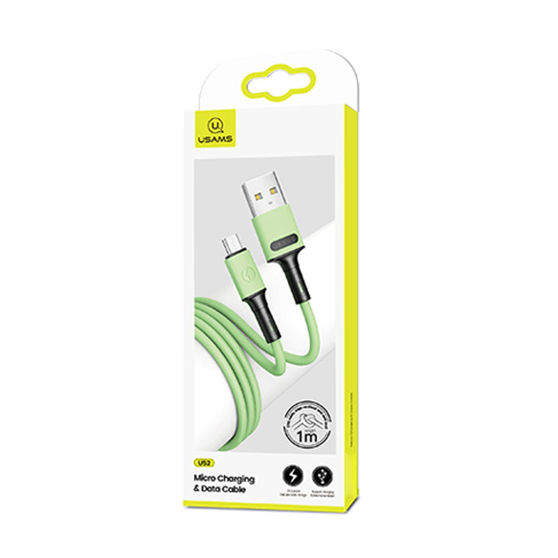 Кабель Usams US-SJ435 USB - Micro USB (M/M), 1 м, Green (SJ435USB02)