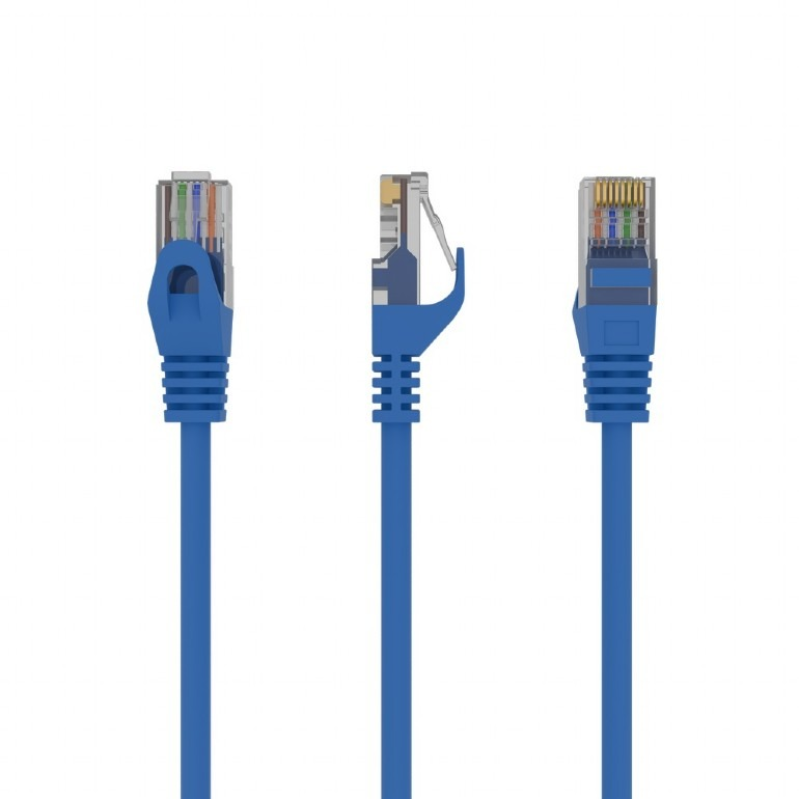 Патч-корд UTP Cablexpert (PP6U-0.25M/B) cat.6, літий, 50u штекер із засувкою, 0.25 м, синій
