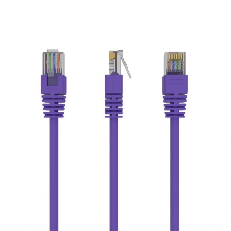 Патч-корд UTP Cablexpert (PP12-0.25M/V) літий, 50u “штекер із засувкою, 0.25 м, фіолетовий