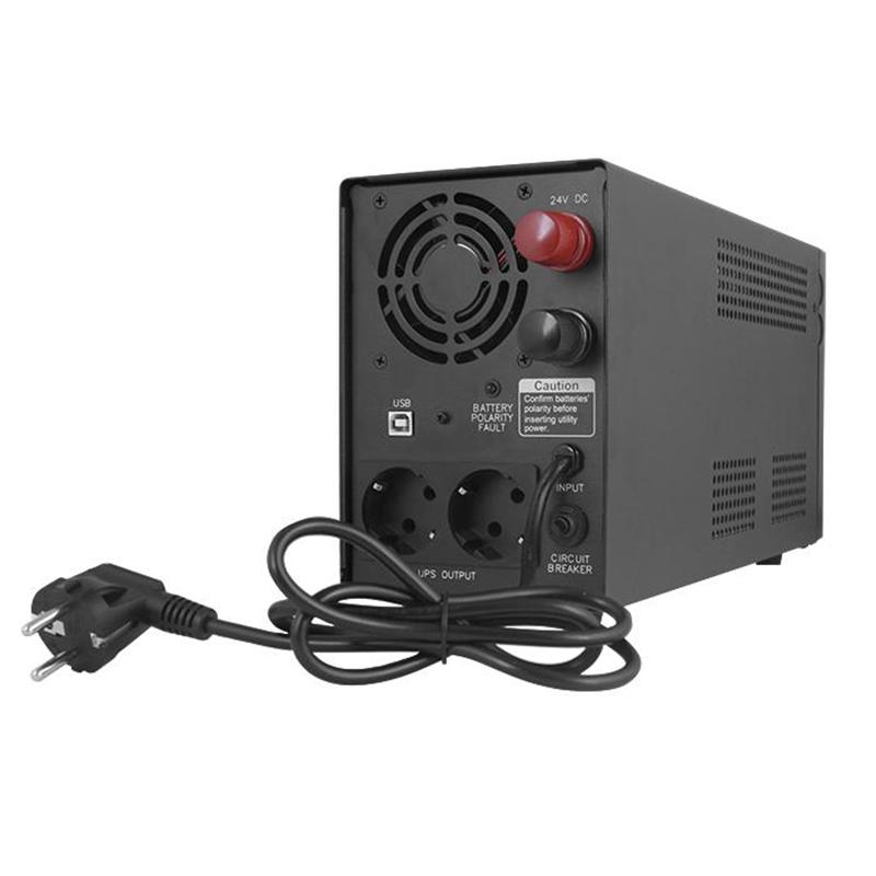 Джерело безперебійного живлення Powercom INF-1500, Lin.int., AVR, 2 х евро, USB, металл (00210203)