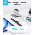 Мережевий зарядний пристрій Anker Laptop GaN Charger Silver, 140W 3xUSB-C 1xUSB-A Display (B2697G41) + кабель USB Type-C