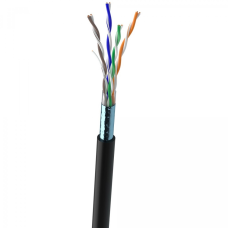Кабель для зовнішньої прокладки OK-Net КППЭ-ВП (100) FTP, CAT5е, 4х2х0.51, бухта 305м