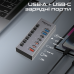 USB-хаб Promate Gegahub-10G USB Type-C 7-в-1 Grey