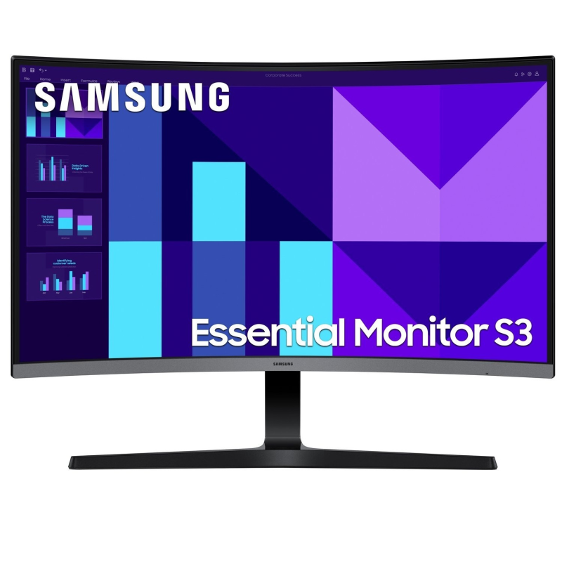 Монiтор Samsung 27“ Essential S3 S27D390G (LS27D390GAIXCI) VA Black Curved 100Hz