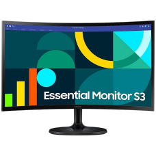 Монiтор Samsung 24“ Essential S3 LS24D360 (LS24D360GAIXCI) VA Black Curved 100Hz