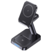 Бездротовий зарядний пристрій Usams US-CC150 3in1 Magnetic Wireless Charging Stand 20W Black (CC150WXC01)