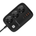 Фільтр живлення ColorWay CW-CHE34PDB GaN3 Pro PD 65W (2USB-A + 2 TYPE-C) 3 розетки, 4 USB, 2 м, чорний