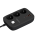 Фільтр живлення ColorWay CW-CHE34PDB GaN3 Pro PD 65W (2USB-A + 2 TYPE-C) 3 розетки, 4 USB, 2 м, чорний