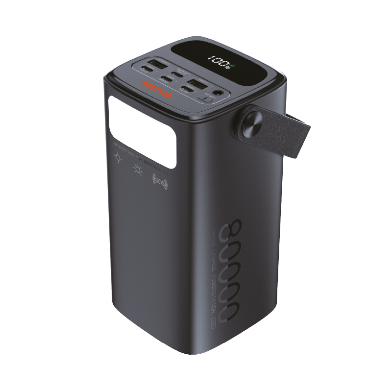 Універсальна мобільна батарея Techno 80000mAh PD 65W QC 3.0 Black (powerbank-80)