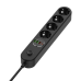 Фільтр живлення ColorWay CW-CHE44PDB 4 розетки, 4USB (Type-C PD20W + 3USB QC3.0) (45W), 2м, Black