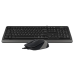 Комплект (клавіатура, миша) A4Tech F1010 Black/Grey